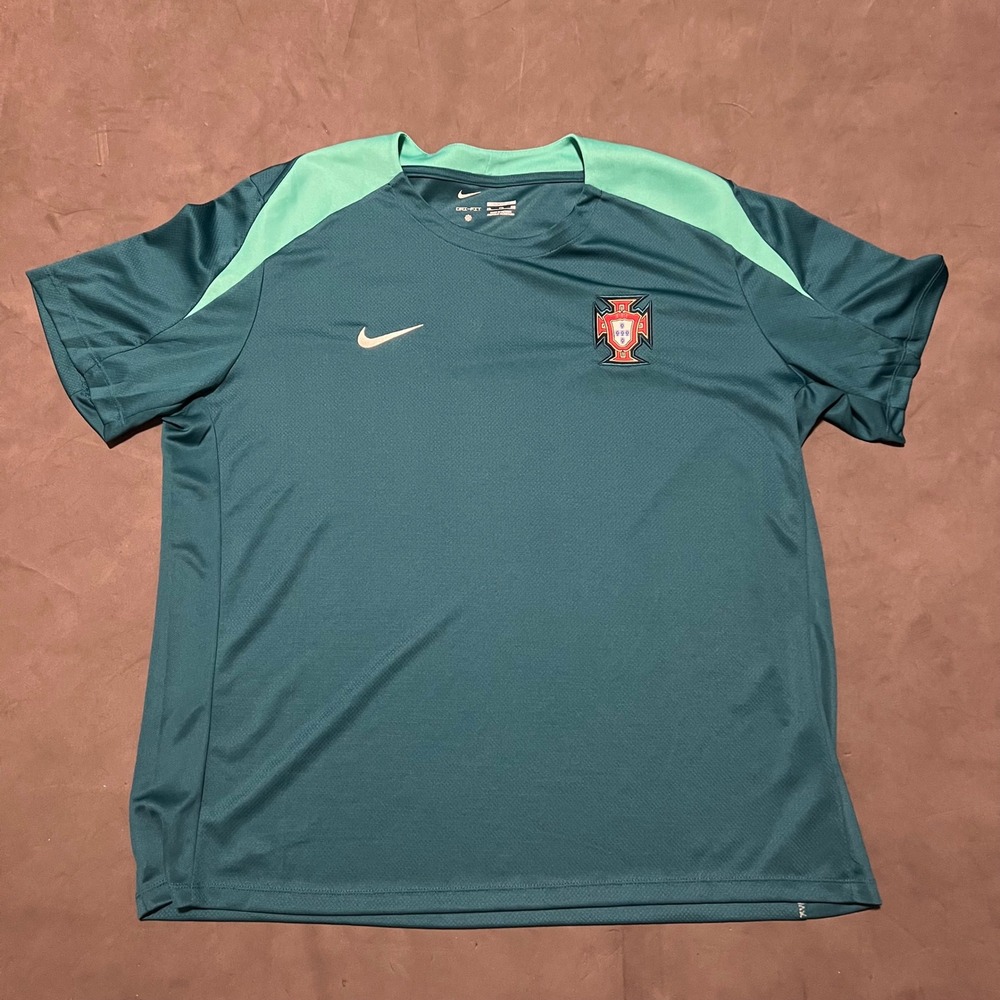 Nike Portugal Dri-FIT‎ Training Jersey Mens XXL Slim Fit Teal Green 2024